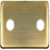 FD04321PM-A Латунная накладка под 2 тумблера , цвет Matt Patina+beige FEDE