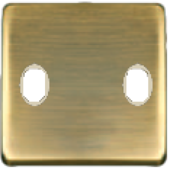 FD04321PM-A Латунная накладка под 2 тумблера , цвет Matt Patina+beige FEDE