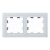 ATN320102 Рамка двойная Schneider Electric Atlasdesign Nature, белое стекло
