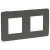NU280422 Рамка Unica Studio Color Дымчато-серый / Антрацит 2-постовая Schneider Electric
