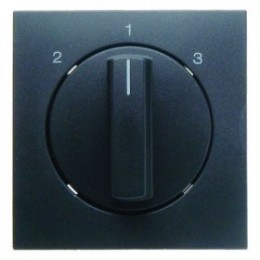 10841606 Центральная панель с вращающейся ручкой для 3-уровневого выключателя цвет: антрацит, матовый B.1/B.3/B.7 Glas Berker