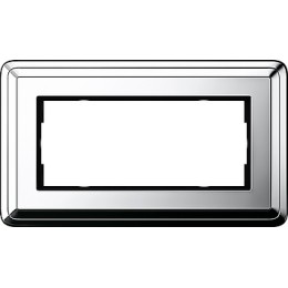1002641 Рамка без перегородки Classix Хром / Хром 2-постовая Gira