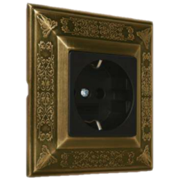 FD01411PB Рамка Granada Патина 1-постовая Fede