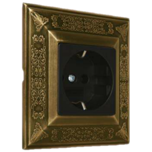 FD01411PB Рамка Granada Патина 1-постовая Fede