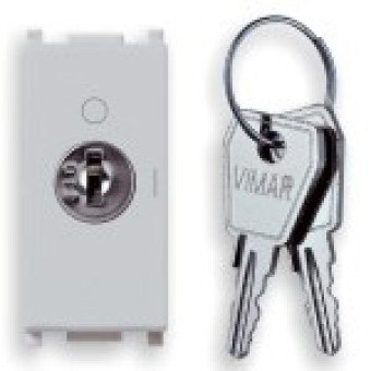 14083.CU.SL Выключатель 2p 16ax с ключом унифиц, серебро Vimar Plana