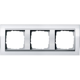 0213726 Рамка Event Clear Белый / Алюминий 3-постовая Gira