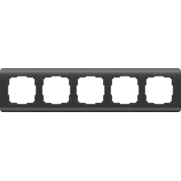 WL12-Frame-05 Рамка на 5 постов (графит) Stream Werkel a046319