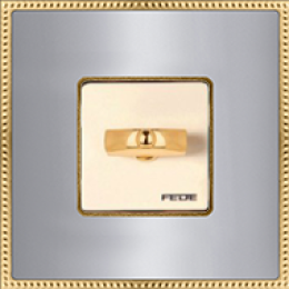 FD01431CBOB Рамка Belle Epoque Metal Хром / Золото 1-постовая Fede