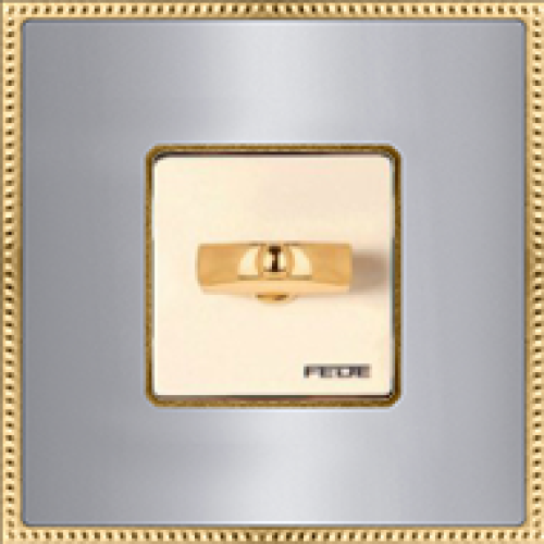 FD01431CBOB Рамка Belle Epoque Metal Хром / Золото 1-постовая Fede