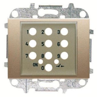 8453.5 CS Накладка для механизма электронного выключателя с кодовой клавиатурой 8153.5, серия OLAS, цвет атласная медь, ABB