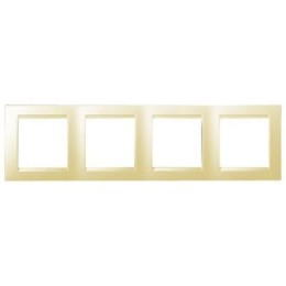 1500640-031 Рамка универсальная, 4 поста, слоновая кость Simon 15
