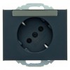 47287106 Штепсельная розетка SCHUKO 45° с полем для надписей цвет: антрацит, матовый K.1 Berker