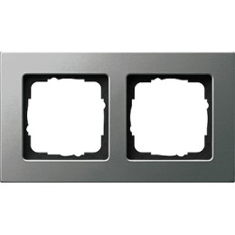 0212202 Рамка E22 Сталь 2-постовая Gira