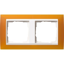 0212332 Рамка Event Янтарный / Белый 2-постовая Gira