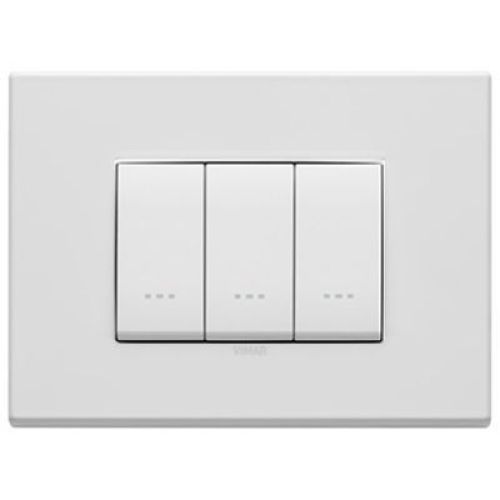 22653.01 Рамка Eikon EXE Белый матовый 3-модульная Vimar