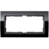 1002738 Рамка без перегородки Event Clear Черный 2-постовая Gira