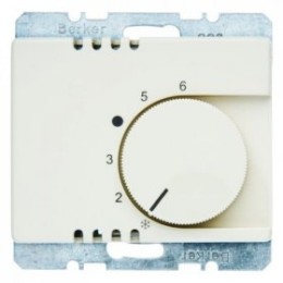 20260002 Регулятор температуры помещения с переключающим контактом и центральной панелью цвет: белый, с блеском Arsys Berker