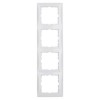 10148989 Рамка S.1 Полярная белизна с блеском 4-постовая вертикальная Berker