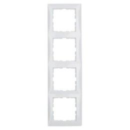 10148989 Рамка S.1 Полярная белизна с блеском 4-постовая вертикальная Berker