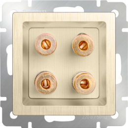 WL10-AUDIOx4 Акустическая розетка (шампань рифленый) Antik Werkel a035635