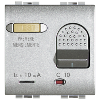 NT4305/10 2х полюсный дифференциальный автоматический выключатель 10А 230В 2 модуля Bticino