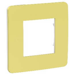 NU280211 Рамка Unica Studio Color Зеленое яблоко / Белый 1-постовая Schneider Electric