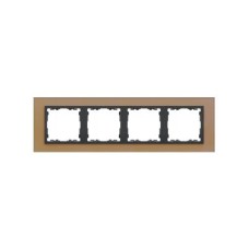 82847-34 Рамка декоративная, 4 поста, Simon 82 Nature, Стекло, медь-графит 82847-34 Рамка декоративная, 4 поста, Simon 82 Nature, Стекло, медь-графит