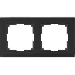 WL04-Frame-02-black Рамка на 2 поста (черный) Stark Werkel a029215