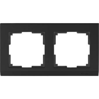 WL04-Frame-02-black Рамка на 2 поста (черный) Stark Werkel a029215