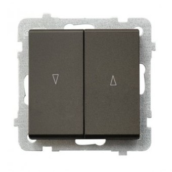 Ospel Sonata Шоколадный металлик Выключатель жалюзийный, без рамки LP-7R/m/40