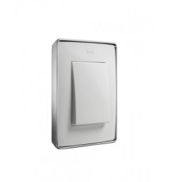 8201610-244 Рамка декоративная, 1 пост, Select, Simon 82 Detail, белый-хром