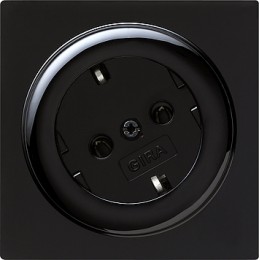 044847 Розетка с поворотом на 30 градусов Черный Gira S-color