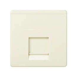 27087-32 Адаптер со шторками на 1 коннектор AMP (UTP, FTP, RJ12), широкий модуль, Simon 27, слоновая кость