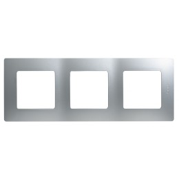 672553 Рамка Etika Алюминий 3-постовая Legrand