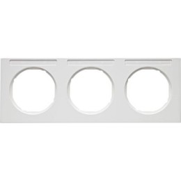 10132279 Рамка с полем для надписей R.3 Полярная белизна с блеском 3-постовая Berker