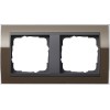 0212768 Рамка Event Clear Коричневый / Черный 2-постовая Gira