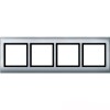 MTN400460 Рамка Aquadesign Алюминий 4-постовая Merten