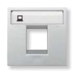 N2218.1 PL Накладка для 1-го суппорта/разъёма типа 2017... и/или 2018..., 2-модульная, серия Zenit, цвет серебристый, ABB