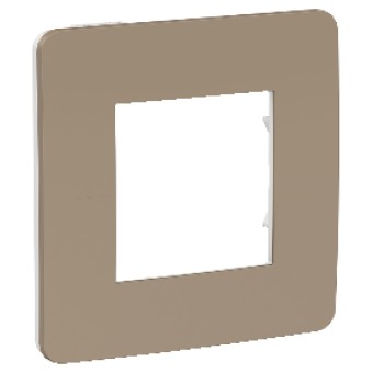 NU280226 Рамка Unica Studio Color Песочный / Белый 1-постовая Schneider Electric