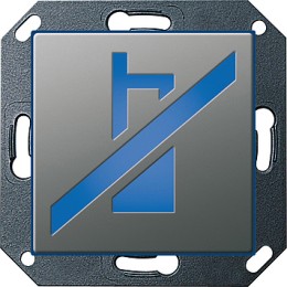 280020 Светодиодный указатель с пиктограммой "Запрещено пользоваться мобильным телефоном" Сталь Gira E22