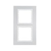10126914 Рамка B.7 Полярная белизна, алюминий 2-постовая вертикальная Berker