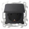 2450448-038 Розетка 2К+З Schuko IP44, графит Simon 24