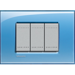 LNA4802AD Рамка LivingLight Квадрат Голубой 2-модульная Bticino