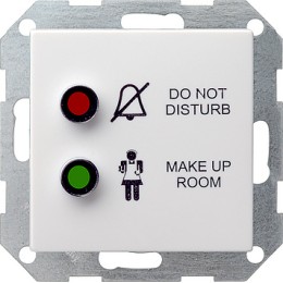 029727 Информационная накладка для отелей белый матовый Белый Gira