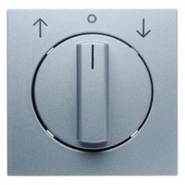 10801404 Центральная панель с вращающейся ручкой для жалюзийного поворотного выключателя цвет: алюминий, матовый B.1/B.7 Glas Berker