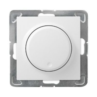 Ospel Impresja Белый Светорегулятор поворотно-нажимной для нагрузки лампами накаливания и галогенными LP-8Y/m/00