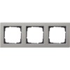 021333 Рамка установочная E2 Нержавеющая сталь 3-постовая Gira