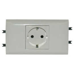 077431 Mosaic Розетка DLP65 немецкий стандарт 2к+З Legrand