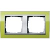 0212746 Рамка Event Clear Зеленый / Алюминий 2-постовая Gira