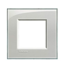 LNA4802KG Рамка LivingLight Квадрат Серое небо 2-модульная Bticino
